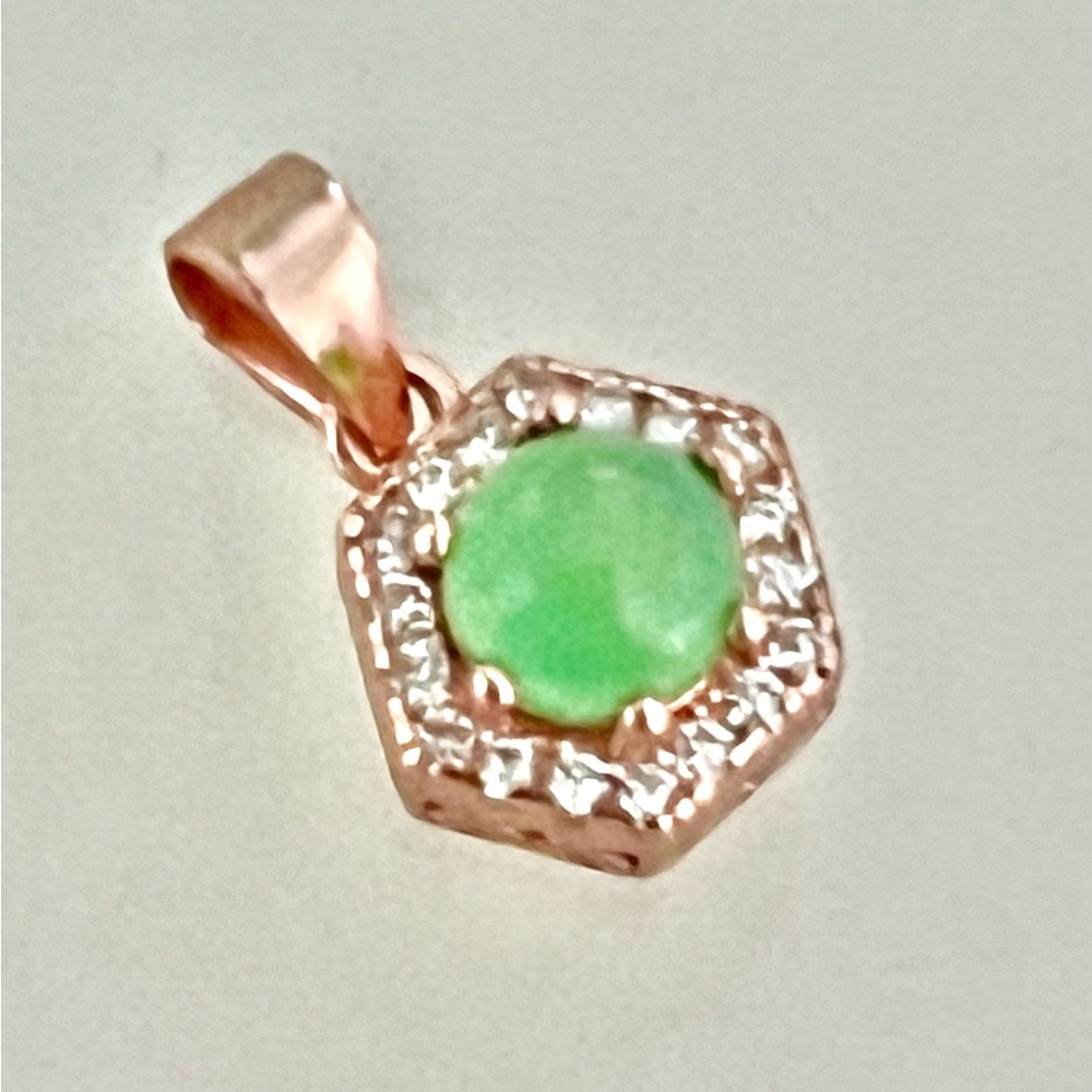 0.5ct Australian Jade 14KGP Pendant